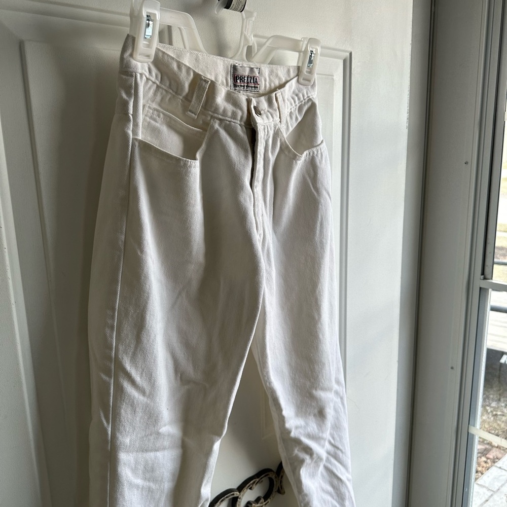 Vintage Prezzia White High Waisted Jeans Ankle Zipper Womens 24 00 - Picture 3 of 11